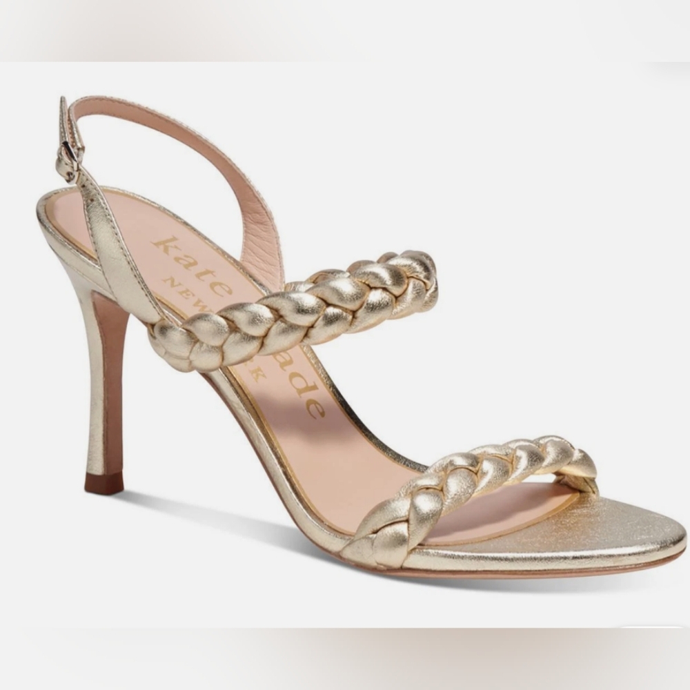 Kate Spade - Saffron Gold Braided Strap Sandals Size 8 B
